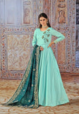 Festive Light Green Embroidered Silk Anarkali Kurta Set Online Shopping