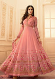 Festive Pink Embroidered Georgette Anarkali Set Online Shopping