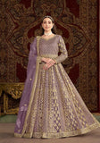 Festive Lilac Embroidered Net Anarkali Set Online Shopping