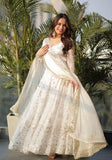 Festive White Embroidered Georgette Anarkali Set Online Shopping