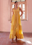 Festive Yellow Sequin Zari Embroidered Georgette Anarkali Set Online Shopping