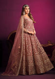 Festive Peach Embroidered Net Anarkali Kurta Set Online Shopping