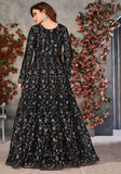 Festive Black Embroidered Pure Net Anarkali Kurta Set Online Shopping