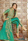 Festive Green Zari Sequin Embroidered Georgette Kurta Set Online Shopping