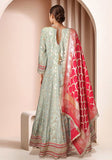 Festive Green Floral Embroidered Anarkali Gown Set With Dupatta Online Shopping