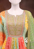 Festive Multicolor Embroidered Muslin Anarkali Set Online Shopping