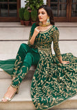 Festive Green Embroidered Butterfly Net Anarkali Set Online Shopping