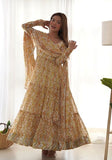 Festive Yellow Digital Print Georgette Anarkali Set Online Shopping