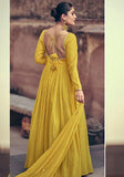 Festive Yellow Embroidered Georgette Anarkali Set Online Shopping