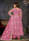 Festive Pink Embroidered Net Kurta Set Online Shopping