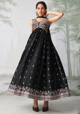 Festive Black Thread Embroidered Georgette Anarkali Set Online Shopping