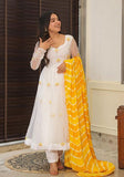 Festive Yellow Embroidered Organza Anarkali Set Online Shopping