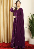 Festive Burgundy Embroidered Georgette Anarkali Set Online Shopping