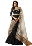 Festive Black Zari Embroidered Banglory Georgette Anarkali Set Online Shopping