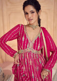 Festive Mauve Embroidered Georgette Anarkali Set Online Shopping