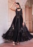 Festive Black Sequin Zari Embroidered Georgette Anarkali Set Online Shopping