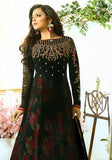 Festive Black Zari Embroidered Georgette Kurta Set Online Shopping