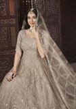 Festive Beige Thread Embroidered Net Anarkali Set Online Shopping