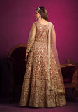 Festive Brown Embroidered Net Anarkali Kurta Set Online Shopping