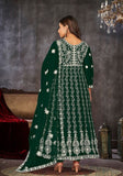 Festive Green Embroidered Net Kurta Set Online Shopping