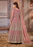 Festive Light Purple Embroidered Net Anarkali Kurta Set Online Shopping