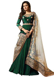 Festive Green Zari Embroidered Banglory Georgette Anarkali Set Online Shopping