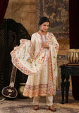 Festive Ivory Embellished Chanderi Anarkali Set Online Shopping