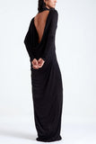 Deme By Gabriella Black backless dress Online Shopping