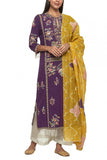 Divya Sheth Purple embroidered kurta set Online Shopping