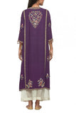 Divya Sheth Purple embroidered kurta set Online Shopping