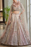 Dolly J Pink shimmer lehenga set Online Shopping