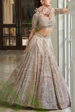 Dolly J Pink shimmer lehenga set Online Shopping