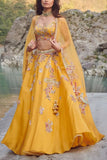 Dolly J Yellow embroidered lehenga set Online Shopping