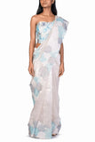 Dev R Nil Floral tissue sari and corset Online Shopping