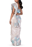 Dev R Nil Floral tissue sari and corset Online Shopping