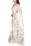 Dev R Nil Off white embroidered sari set Online Shopping