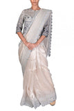 Dev R Nil Grey embellished tissue sari set Online Shopping