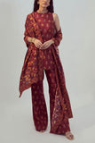 Drishti and Zahabia Maroon printed kurta set Online Shopping