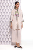 Khaadi EET24532A Off White Kurta Embroidered Online Shopping