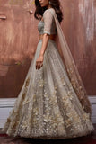 Esha Sethi Thirani Nude embellished lehenga set Online Shopping