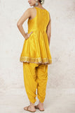 Gopi Vaid Mustard embellished peplum and dhoti set Online Shopping