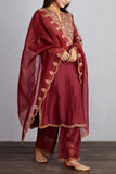 Torani Red kurta and farshi set Online Shopping