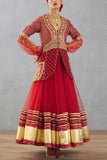 Torani Red embroidered sharara set Online Shopping