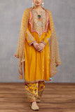 Torani Yellow velvet kurta set Online Shopping