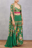 Torani Emerald sharara and cape set Online Shopping