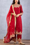 Torani Red embroidered kurta set Online Shopping