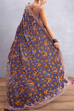 Torani Purple floral sari set Online Shopping