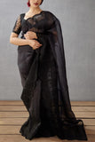 Torani Black embroidered sari Online Shopping