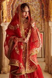 Itrh Red and gold embellished gharara set Online Shopping