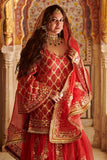 Itrh Red and gold embellished gharara set Online Shopping